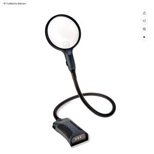 Carson BioMag Black Wearable Magnifying Glass with Light